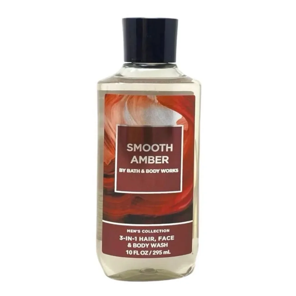 Bath & Body Works Men Smooth Amber Set Body Wash & Spray New